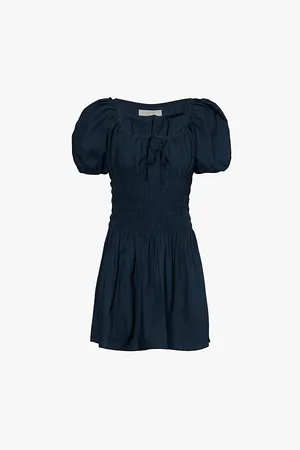FAITHFULL THE BRAND Beatrice Shirred-bodice Cotton Mini Dress