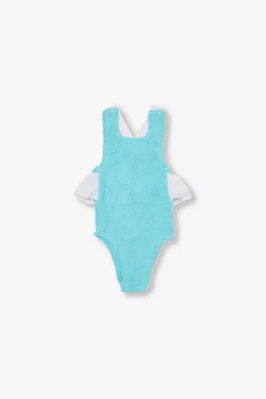 Hunza G Lara Crinkled-texture Swimsuit 1-6 Years