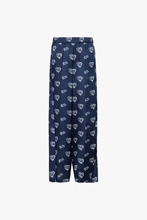 Kenzo Jungle Heart Straight-leg Woven Trousers