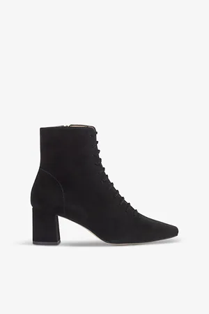 LK Bennett Arabella Lace-up Suede Heeled Ankle Boots