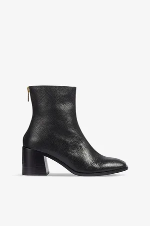 LK Bennett Camila Front-seam Leather Heeled Ankle Boots