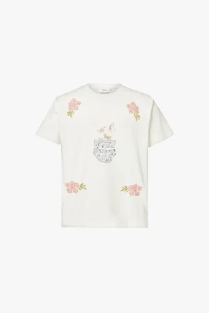 Found Flower Pot Graphic-print Relaxed-fit Cotton-jersey T-shirt