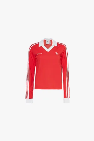 Sporty & Rich X Adidas Signature-stripe Long-sleeve Jersey Top