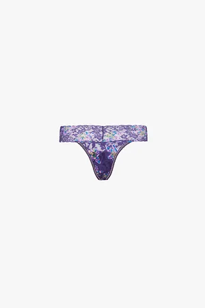 Hanky Panky Low-rise Floral-print Lace Thong