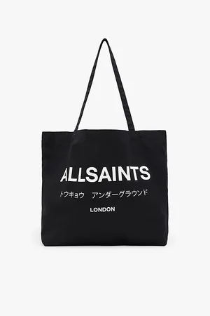 AllSaints Underground Logo-print Cotton Tote Bag