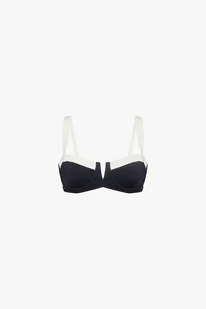 Monday Swimwear Clovelly Plunge-neck Stretch-recycled Nylon Bikini Top