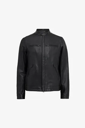 AllSaints Jade Tab-collar Regular-fit Leather Jacket