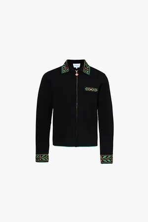 Casablanca Laurel Embroidered Regular-fit Wool-knitted Jacket