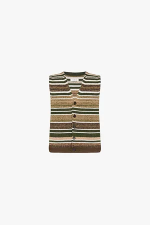 Diomene Stripe-pattern Jacquard Wool Sweater Vest