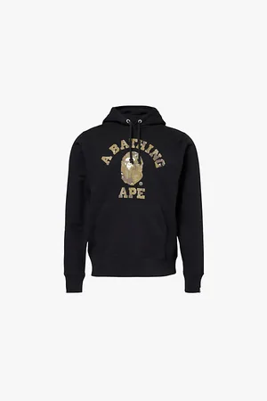 A Bathing Ape Bitmap Graphic-print Regular-fit Cotton-jersey Hoody