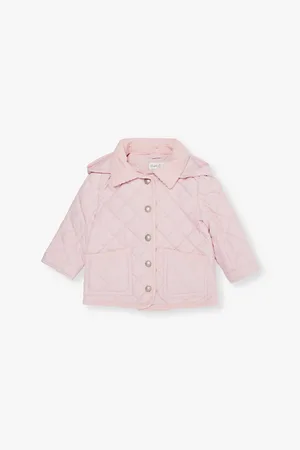 Ralph Lauren Baby Girl Detachable-hood Logo-embroidered Quilted Shell Jacket