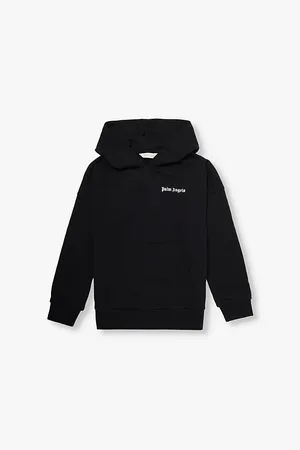 Palm Angels Logo Hooded Kangaroo-pocket Cotton-jersey Hoody 4-12+ Years