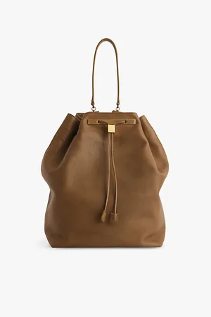 The Row Engraved-branding-plaque Leather Backpack