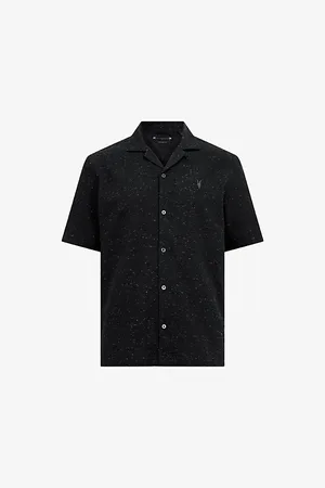 AllSaints Bryant Logo-embroidered Short-sleeve Organic-cotton Shirt
