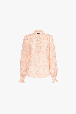 ME AND EM Trailing Flower-print Cotton and Silk-blend Blouse