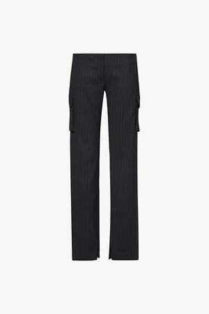 MISBHV Pinstripe Straight-leg Stretch-woven Cargo Trousers
