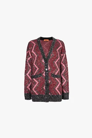 Missoni Relaxed-fit Chevron Woven Cardigan