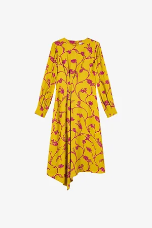 LK Bennett Henrietta Floral-print Woven Midi Dress
