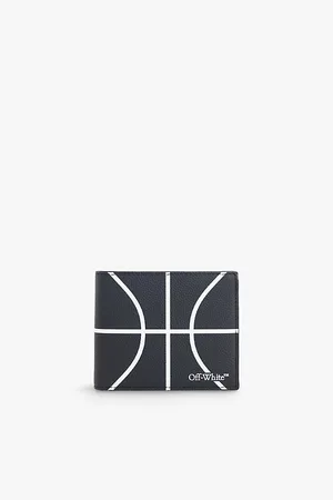 OFF-WHITE Basket Bifold Brand-print Leather Wallet
