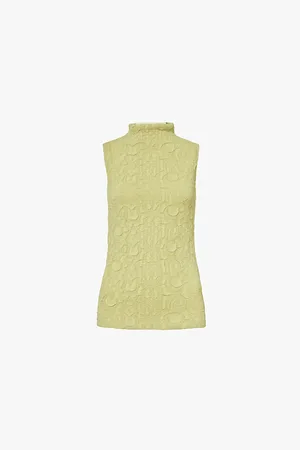 Nanushka Annyka Raised-plisse Woven Top