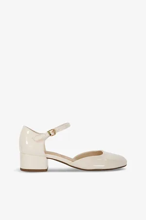 Dune Dominos Patent Mary-jane Court Shoes