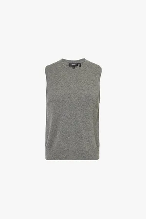 THEORY Round-neck Sleeveless Cashmere Jumper