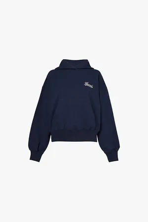 Gucci Embroidered-branding Kangaroo Pocket Cotton-jersey Hoody
