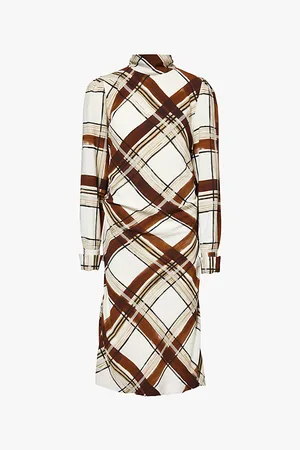 DRIES VAN NOTEN Delvet Check-print Woven Maxi Dress
