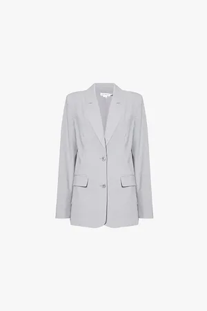 GOOD AMERICAN Oversized Suiting Peak-lapel Stretch-woven Blazer