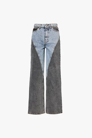 ROTATE Panelled-construction Straight-leg Denim Jeans