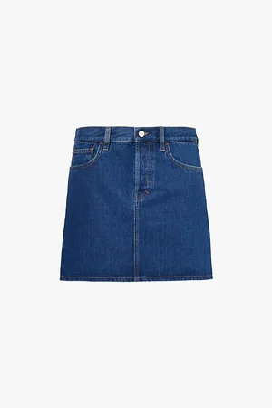 Gucci Branded Five-pockets Denim Mini Skirt