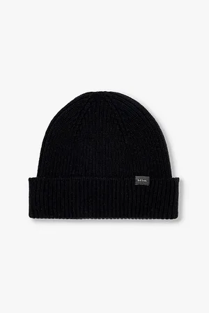 Paul Smith Round Crown Ribbed Recycled Cashmere-wool Blend Knit Beanie Hat