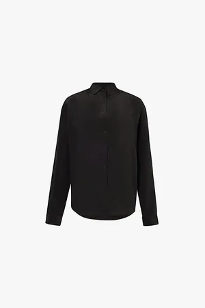 Sunspel Relaxed-fit Long-sleeve Silk Shirt