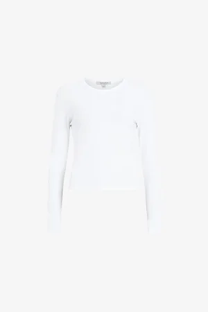 AllSaints Stevie Round-neck Long-sleeve Cotton T-shirt