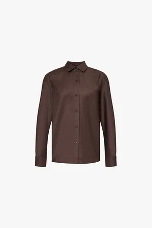 THEORY Hickory Long-sleeve Melange Wool Shirt
