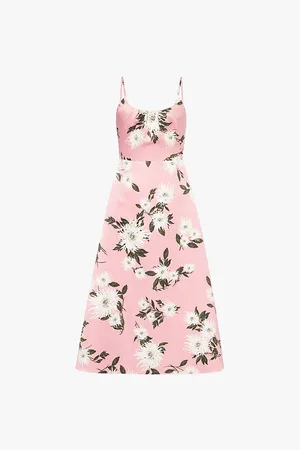 EMILIA WICKSTEAD Floral-print Scoop-neck Woven Midi Dress