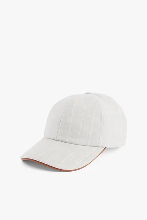 ELEVENTY Pinstripe Panelled Wool Cap