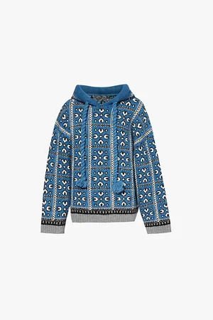 Nahmias Baja Graphic-motif Wool-blend Knit Hoody