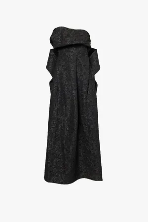 Simkhai Ariana Draped Corseted Woven Maxi Dress