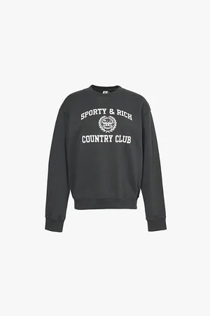 Sporty & Rich Ivy Varsity Long-sleeve Cotton-jersey Sweatshirt