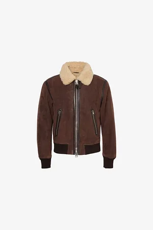 Tom Ford Shearling-collar Leather Blouson Jacket