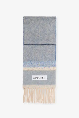 Acne Studios Stripe Fringed Alpaca-blend Scarf