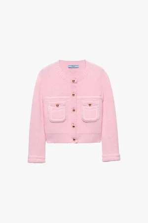 Prada Button-embellished Boxy-fit Cashmere Cardigan