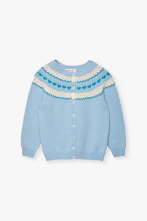 FrenchTrotters Natasha Fair Isle Knitted Cardigan 2-11 Years