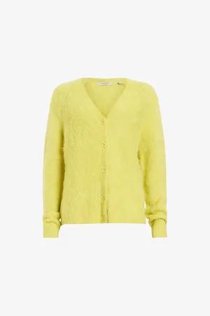 AllSaints Vortex V-neck Long-sleeve Stretch Alpaca-blend Cardigan