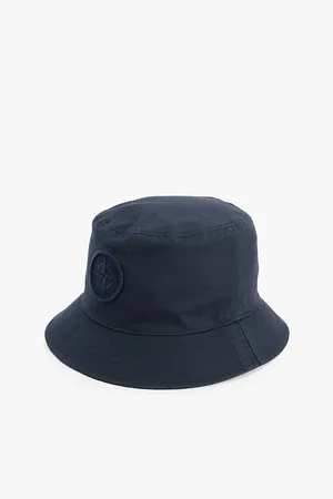 Stone Island Compass Embroidered Cotton Bucket Hat