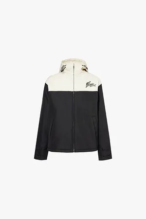 Gucci Hooded Brand-print Regular-fit Woven-blend Jacket