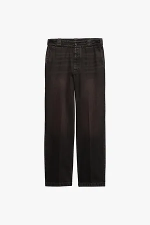 Prada Faded Relaxed-fit Wide-leg Jeans