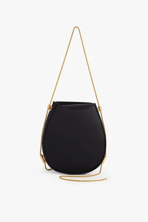 Neous Corvus 0.1 Horseshoe-shaped Satin Top-handle Bag