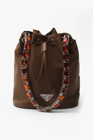 Prada Re-nylon Jeweled Nylon and Leather Mini Bag